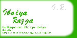 ibolya razga business card